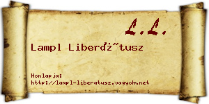 Lampl Liberátusz névjegykártya